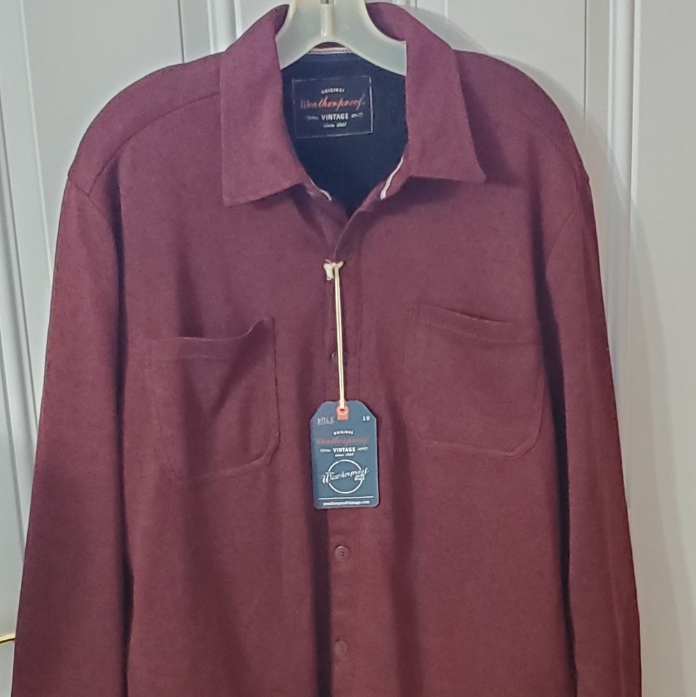 Men's Fleece Lined Button Down Shirt Size Medium